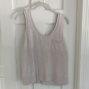 LOFT Tan Knit Tank Top